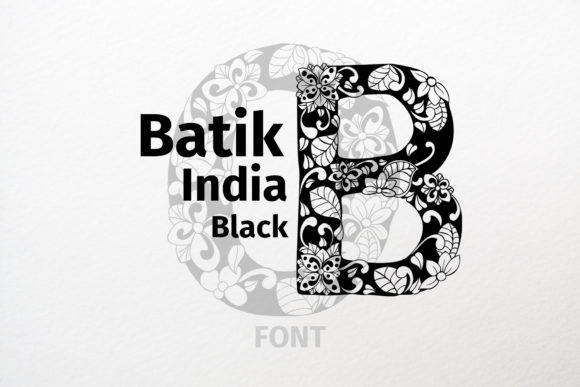 Batik India Black: A Font That Speaks in Flowers