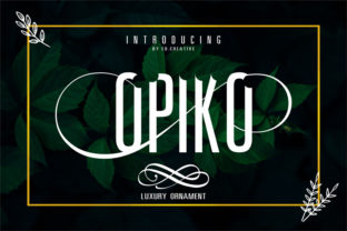 Opiko: A Luxurious Display Font for Modern Branding