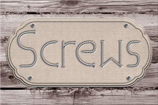 Screws Font for Handmade and Commercial Designs